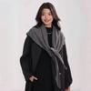 Solid Color Triangle Shawl Striped Cross Scarves Retro Large Wraps  Clothing Accessories