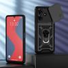 KEYSION Shockproof Armor Case for Realme Note 60 60X Slide Camera Protection Ring Stand Phone Back Cover for Realme Note 60X