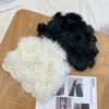 Korean Style Hand Crochet Cap Plush Faux Fur Hat Luxury Mesh Cap  Women