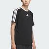 Adidas 3-Stripes Short Sleeve T-Shirt Loose Fit Crew Neck Raglan Sleeve Men Tops Black KC1496