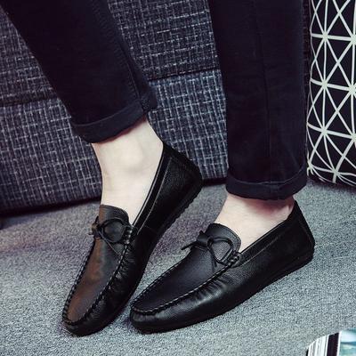 Schwarzer Atmungsaktiver Herren Freizeitschuh Slipper 2025 Trend PU Elegant Klassisch Original Sozial Retro Neu Eingetroffen Gewöhnliche Lederschuhe für Herren
