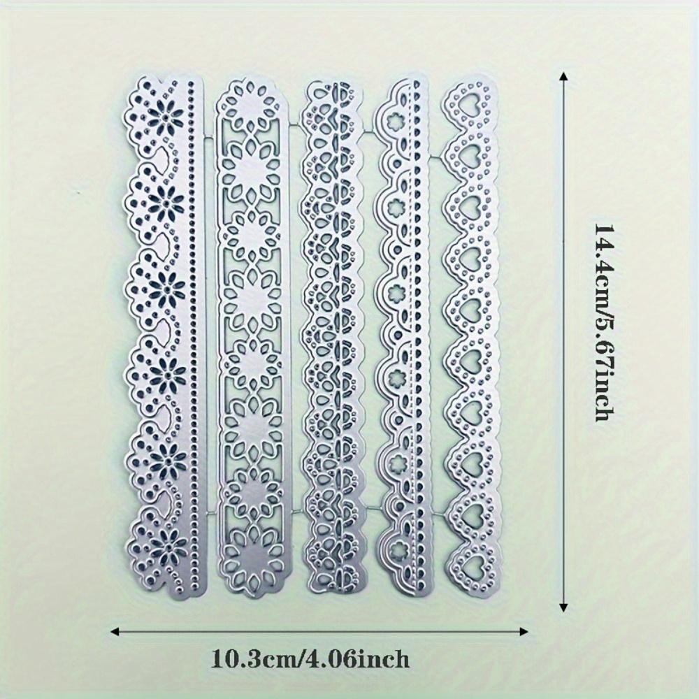 Lace Border Metal Cutting Die. Scrapbook Template for DIY Card & Album Crafts.