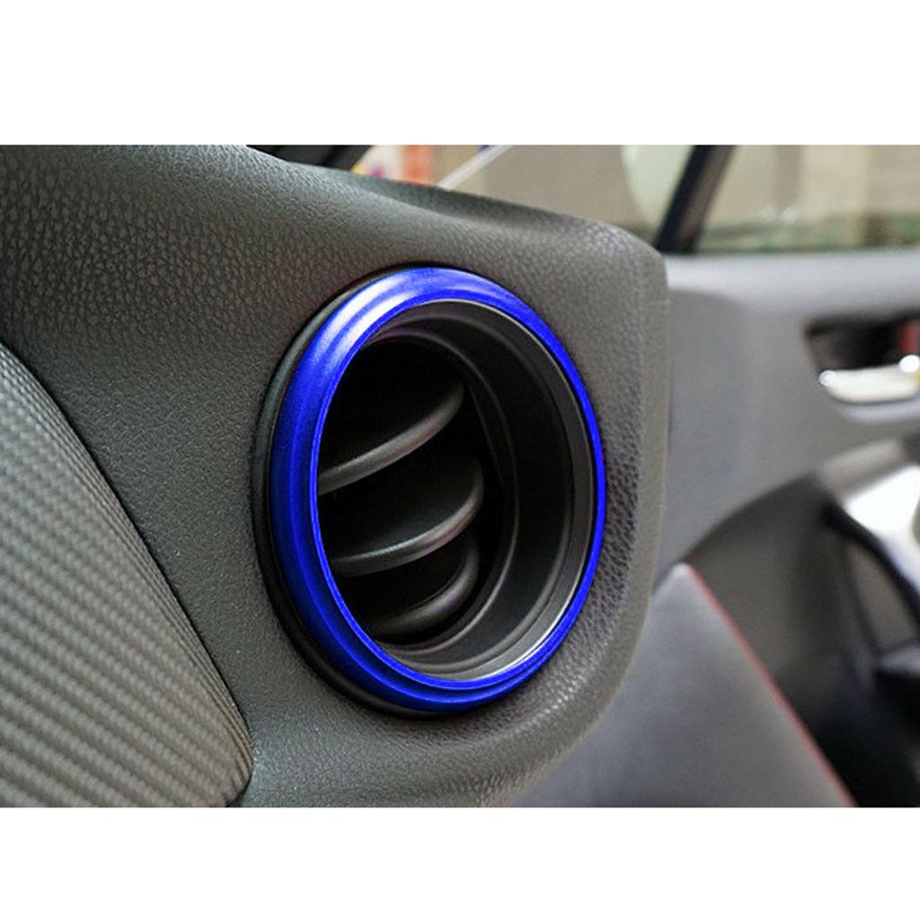 2PCS Car Aluminum Air Outlet Trim Cover Sticker Blue Fits For Subaru BRZ Toyota 86