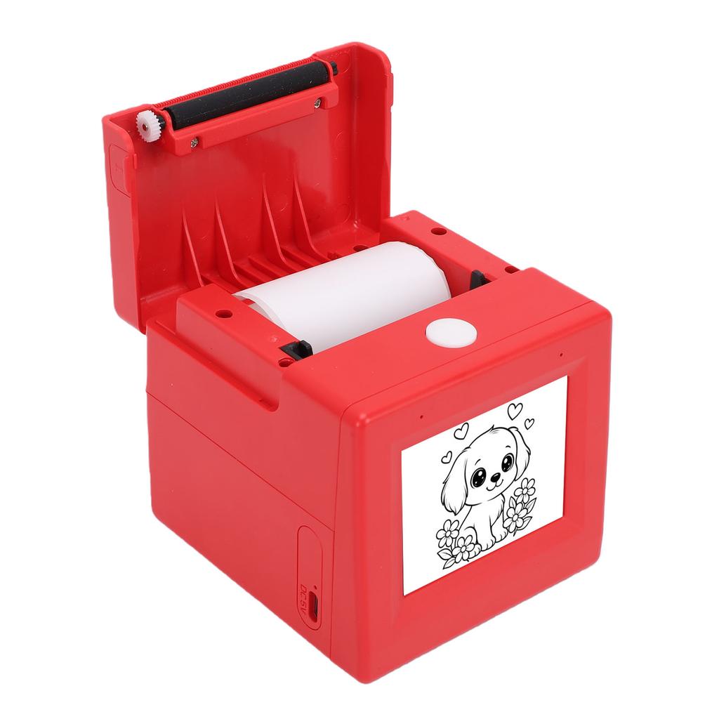 Cutie imprimantă vocală AI inteligentă cu afișaj de 2,8 inci, maker de stickere portabil fără cerneală, mini imprimantă termică pentru acasă, școală