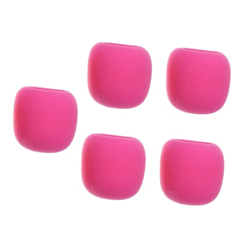 ERINGOGO 5-Piece Microphone Sponge Cover with Windproof Protection, Pink, for Conference Rooms