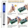 Tin Sucker Manual Aluminum Alloy Plastic Tin Suction Pump Strong High Temperature Suction Nozzle Soldering Accessories