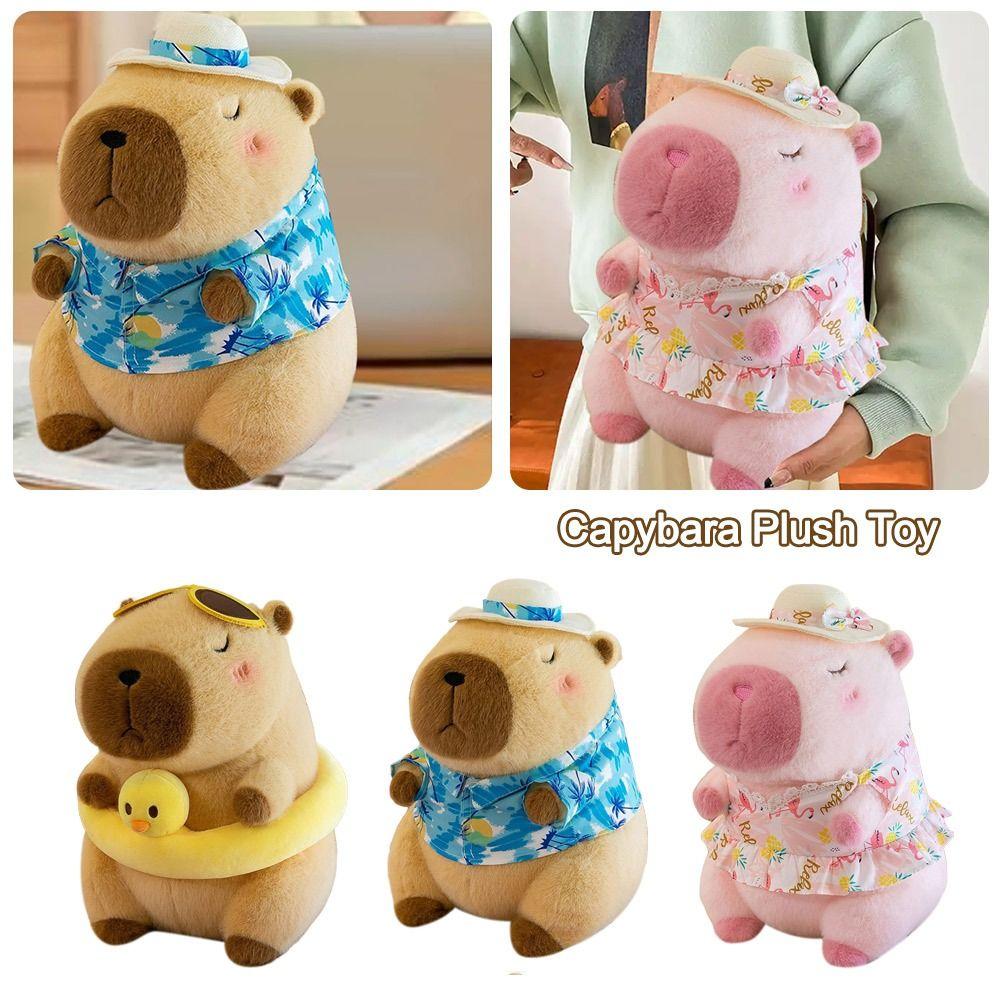 Beachwear Capybara Plush Toy Simulation Animal Doll New Capybara Doll Birthday Gift