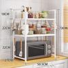 Multi-Layer Kitchen Storage Rack Condiment Organizer Shelf Microwave Shelf Simple Countertop Tidying Shelves Kitchen Accessories