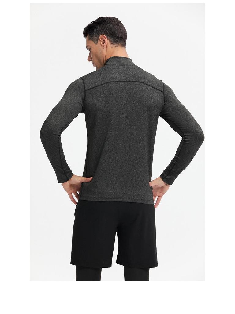 Men's Quick-Dry Long-Sleeve Fitness Basketball Training Shirt