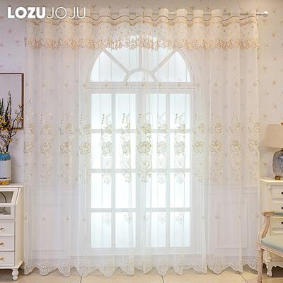 1 STÜCK LOZUJOJU Nordischer Moderner Stil Bestickter Zarter Transparenter Vorhang Tüll für Wohnzimmer Schlafzimmer Fensterdekoration Heimdekor