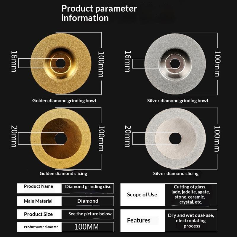 1Pcs Diamond Grinding Blade 100Mm Grinding Polishing Disc For Angle Grinder Circular Saw Blade Cutting Tool