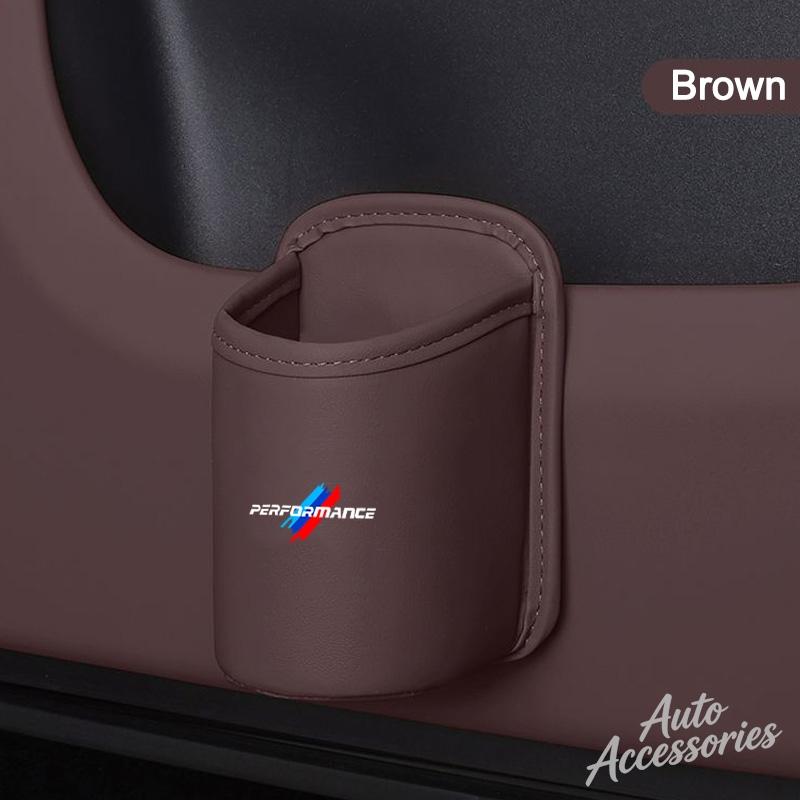 Car Water Cup Box Back Seat Drink Rack Storage Leather Accessories For BMW Performance X1 X2 X3 X4 X5 X6 X7 G20 G30 E46 E90 E60