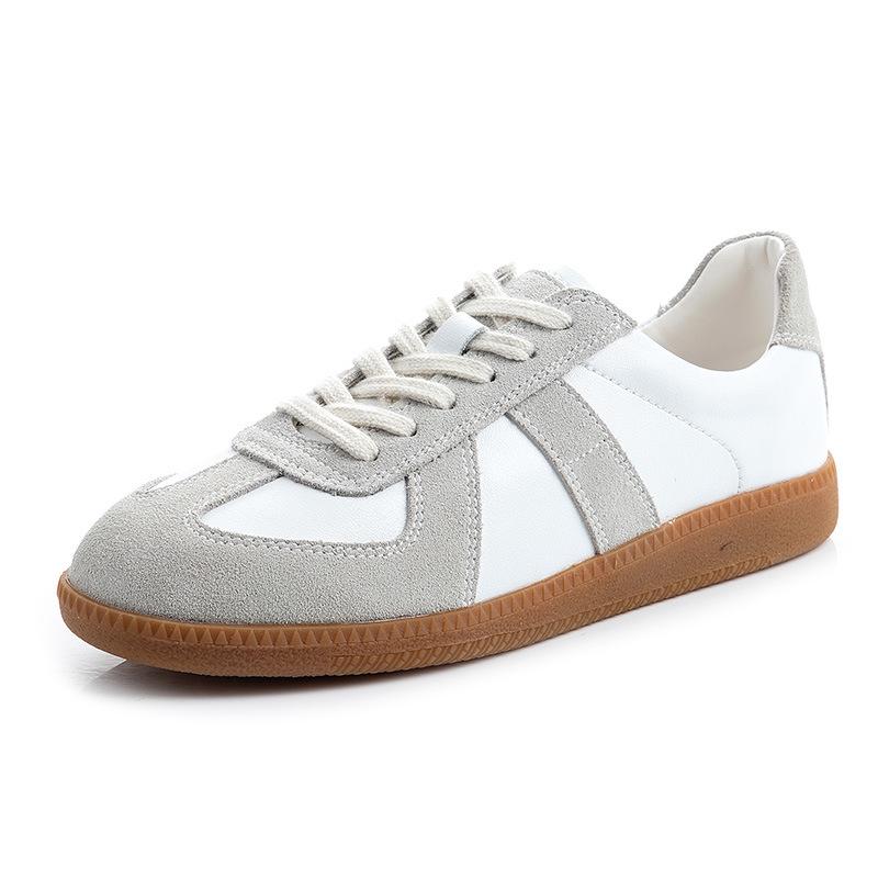 2025 Women's Genuine Leather Sporty Flat Shoes - Versatile, Trendy German Trainer for Spring