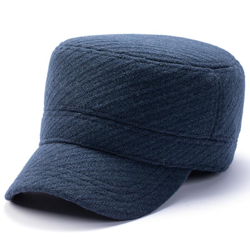 Big Head Man Large Size Pure Army Flat Cap Outdoors Keep Warm Baseball Cap Winter Plus Size Military Hat 55-59Cm 60-65Cm