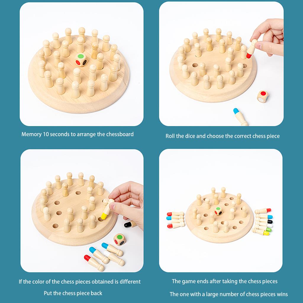 Color Memory Chess Children'S Early Education Puzzle Focus Training Toy, Parent Child Interactive Desktop Game