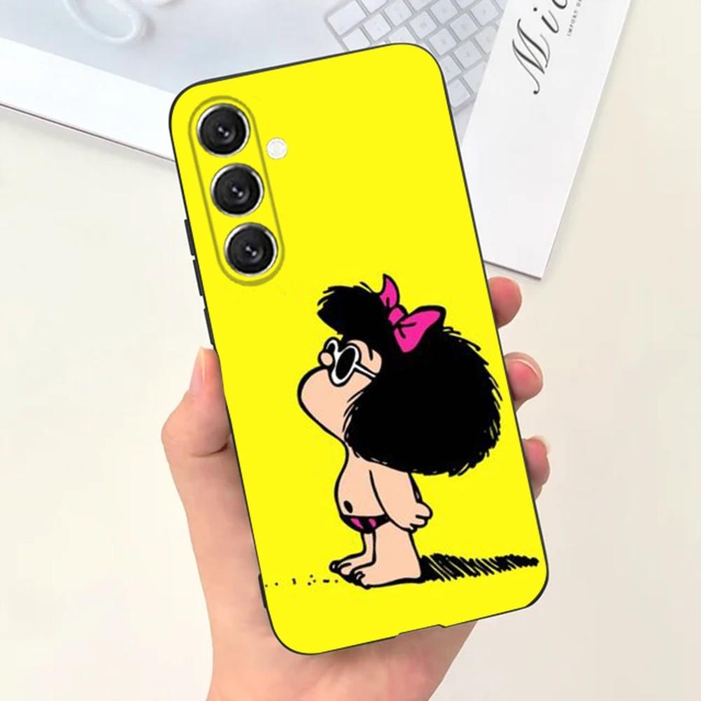 Anime M-Mafalda Phone Case For Samsung S25,S24,S21,S22,S23,S30,Ultra,S20,Plus,Fe,Lite,Note,10,9,5G Black Cover
