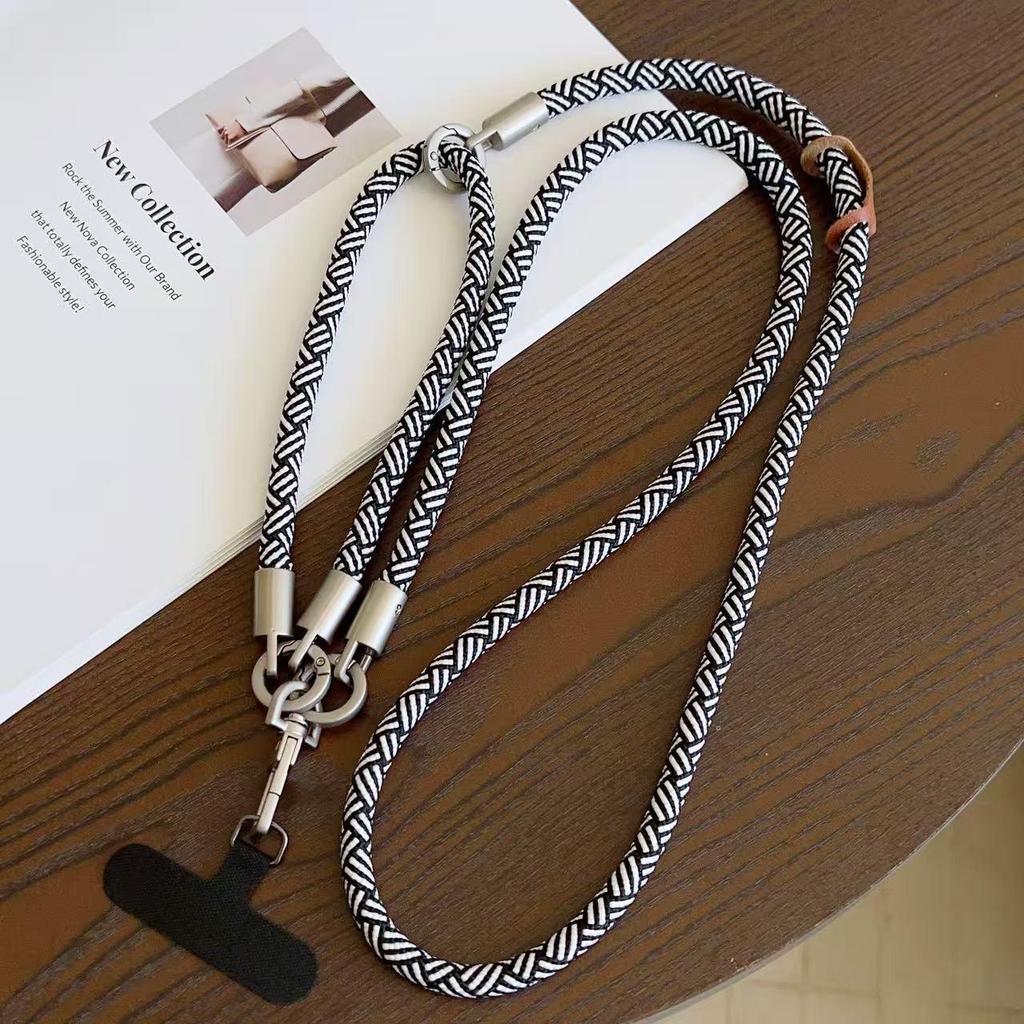 Dual-Function Anti-Lost Crossbody Phone Lanyard with Detachable Wrist Strap and Metal Buckle