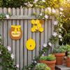 Yousheng 3 Pcs Rustic Wooden Bee Wall Art, Vintage Yellow Beehive Honeycomb Jar Wall Hanging Decor for Farmhouse, Wall, Patio, Fence, Indoor, Outdoor