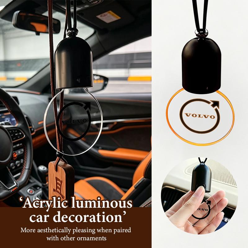 Pentru Volvo S90Pandantiv LED Acrilic pentru Mașină Decor Strălucitor Accesorii Oglindă Retrovizoare Pentru Volvo V50 S60 XC60 S40 XC40 XC90 V60 S80 S90 V70 XC70