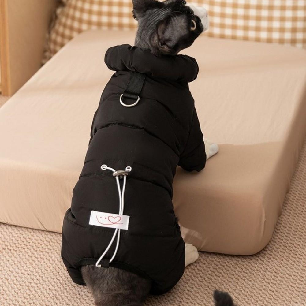Padded Cotton Dog Jumpsuit Four Legs Design Cotton-padded Jacket Winter Dog Jacket  Cold Weather