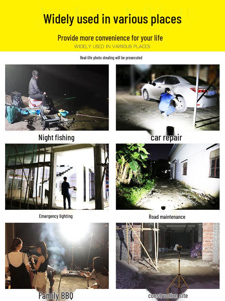 Rechargeable Super Bright Floodlight for Emergency, Construction, and Outdoor Use