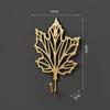 Retro Gold Leaf Shape Hanging Hooks Punch-free Wall Hanger Hanging Storage Rack Towel Watch Bag Key  Self Adhesive Household