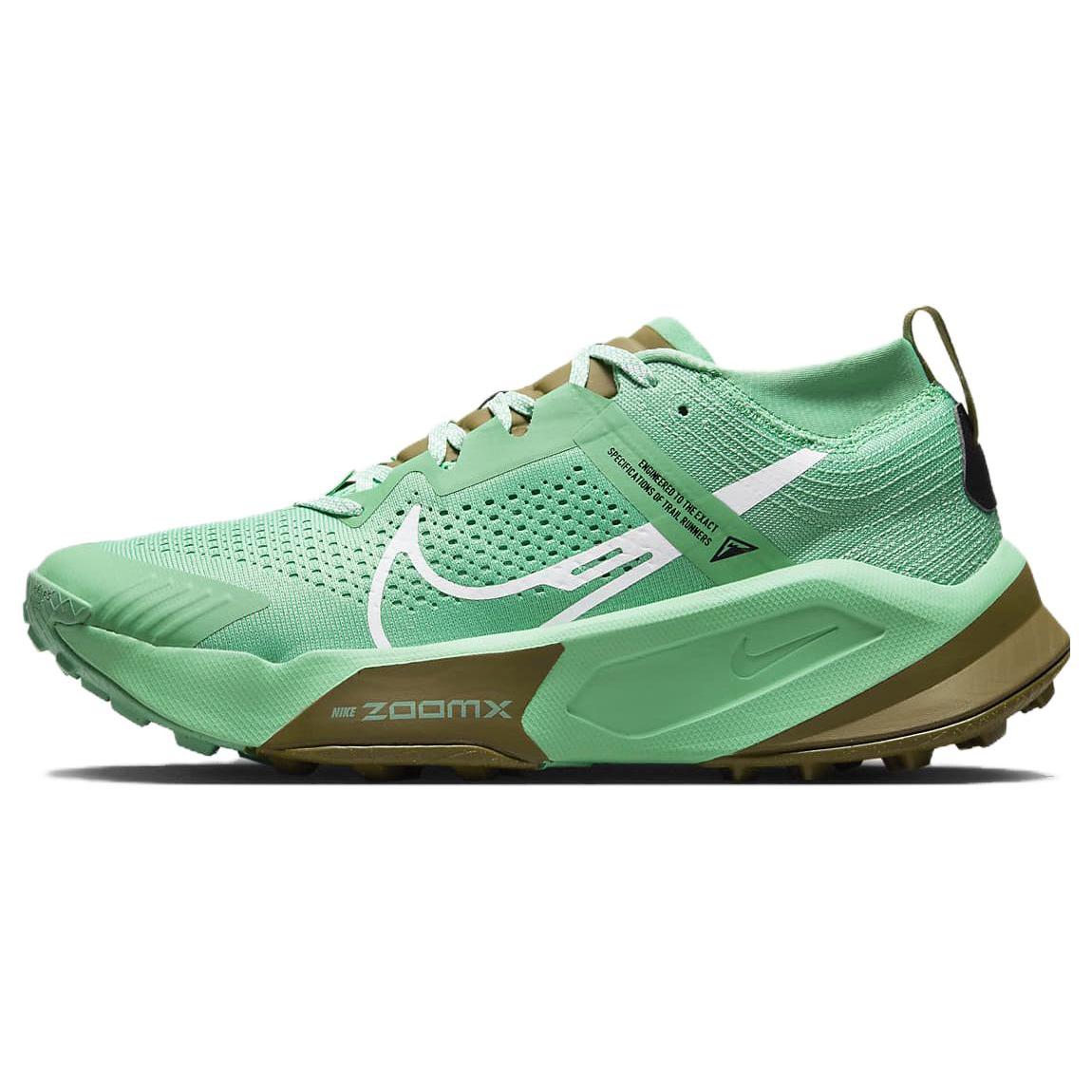 

Nike ZoomX Zegama Trail Spring Green Olive Flak Black White DH0623-302 44