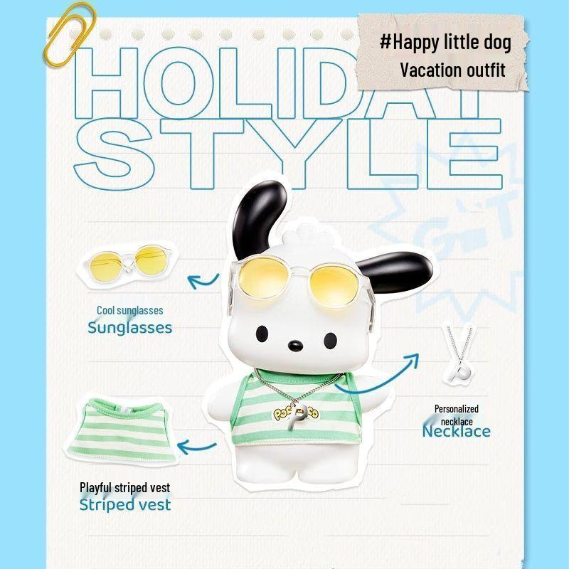 Pochacco-Tischfigur: Niedlicher Sanrio-Cartoon-Weihnachtsbaumschmuck, perfektes Geburtstagsgeschenk für die beste Freundin.