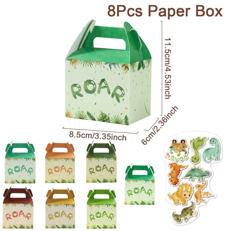 Dinosaur Animal Candy Boxes Dinosaur Birthday Party Decoration Kids Gift Packaging Box Baby Shower Decor Supplies Box Bag