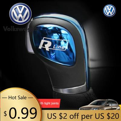 For VOLKSWAGEN VW Car Gear Head Shift Knob Handle Cover Trim Sticker For Volkswagen VW Golf Polo Tiguan Passat Touareg Magotan T
