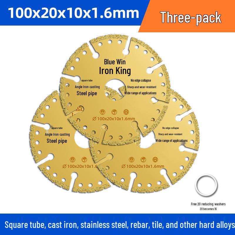 Stainless Steel Angle Grinder Disc: Iron Cutter, Metal Saw, Diamond Grinding Wheel, Tile Grooving