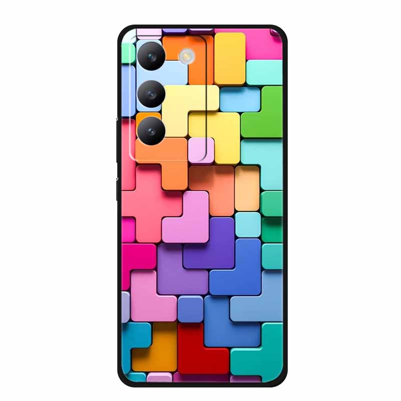 Für vivo V40 SE Hülle Luxus TPU Weiches Silikon Handy Rückabdeckung für vivo V40 SE 5G Schutz Stoßfest Blumen Mädchen Niedlich Hülle