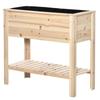 Garden Bed On Legs With Lattice Shelf 90 X 40 X 81 Cm Irrigation Inserts Geotextile Included Solid Wood