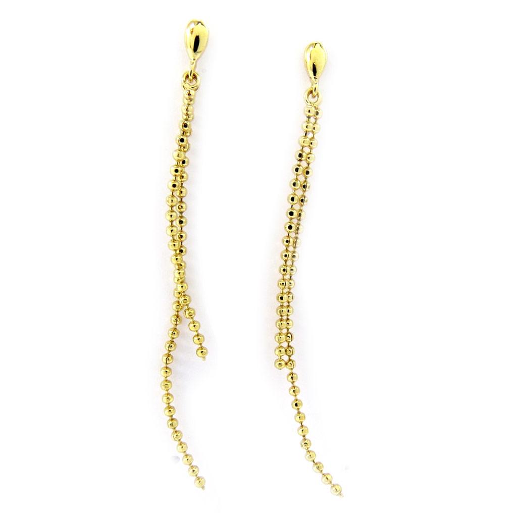 Les Trésors De Lily [L7042] - Gold Plated 'Marbles' Earrings - 60 Mm