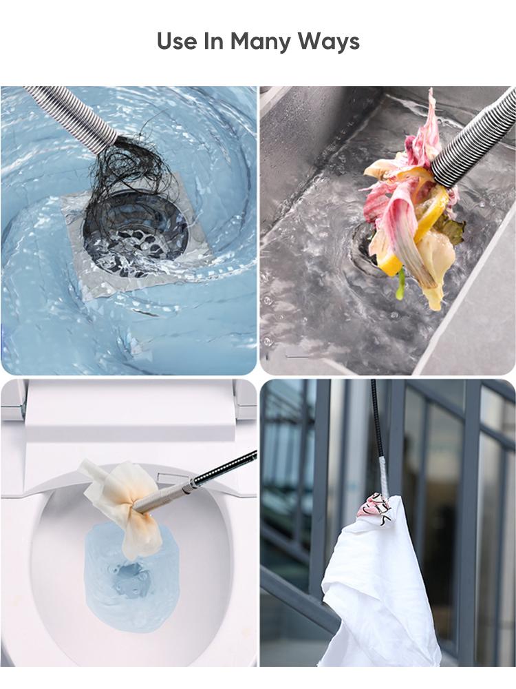 Sbloccatore per tubi fognari, a molla, strumento per dragaggio di tubi, utensili per la pulizia di fognature, utensili per la cucina, utensili per la pulizia del bagno, accessori per la cucina, utensili per la pulizia