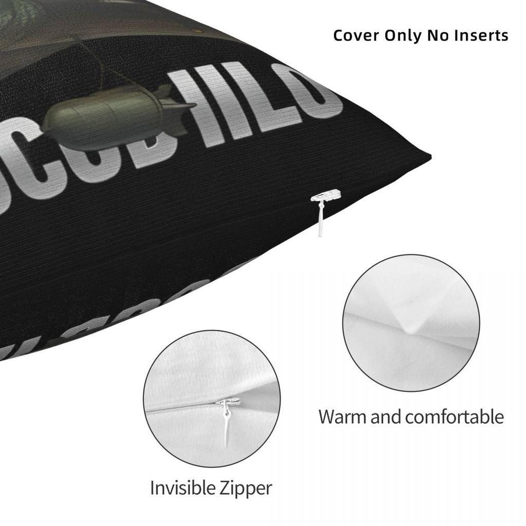 Bombardiro Crocodilo Brainrot Music Pillowcase Polyester Cushion Cover Decor Italian Meme Pillow Case Cover Home Zippered