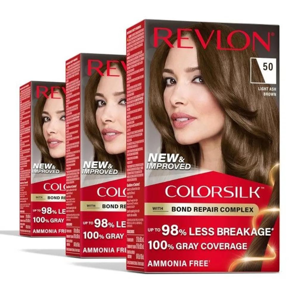 Revlon Color Silk Hair Dye 3-Pack Set Ammonia Free