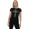 Black Sabbath T Shirt Diamante Cross Band Logo Official Womens Skinny Fit Black Size XXL