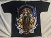 GUADALUPE MADONNA MEXIKANISCH-AMERIKANISCHE FLAGGE BETE BLUME ROSE RELIGIÖSES T-SHIRT