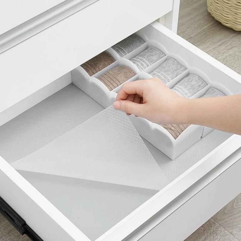 30/60cm 1.5/5M Schubladenmatte Regalbodenabdeckung Einlagen Rutschfest Wasserdicht Schrank Tischset Tischunterlage Schrank Ölfest Einlagen Selbstklebend