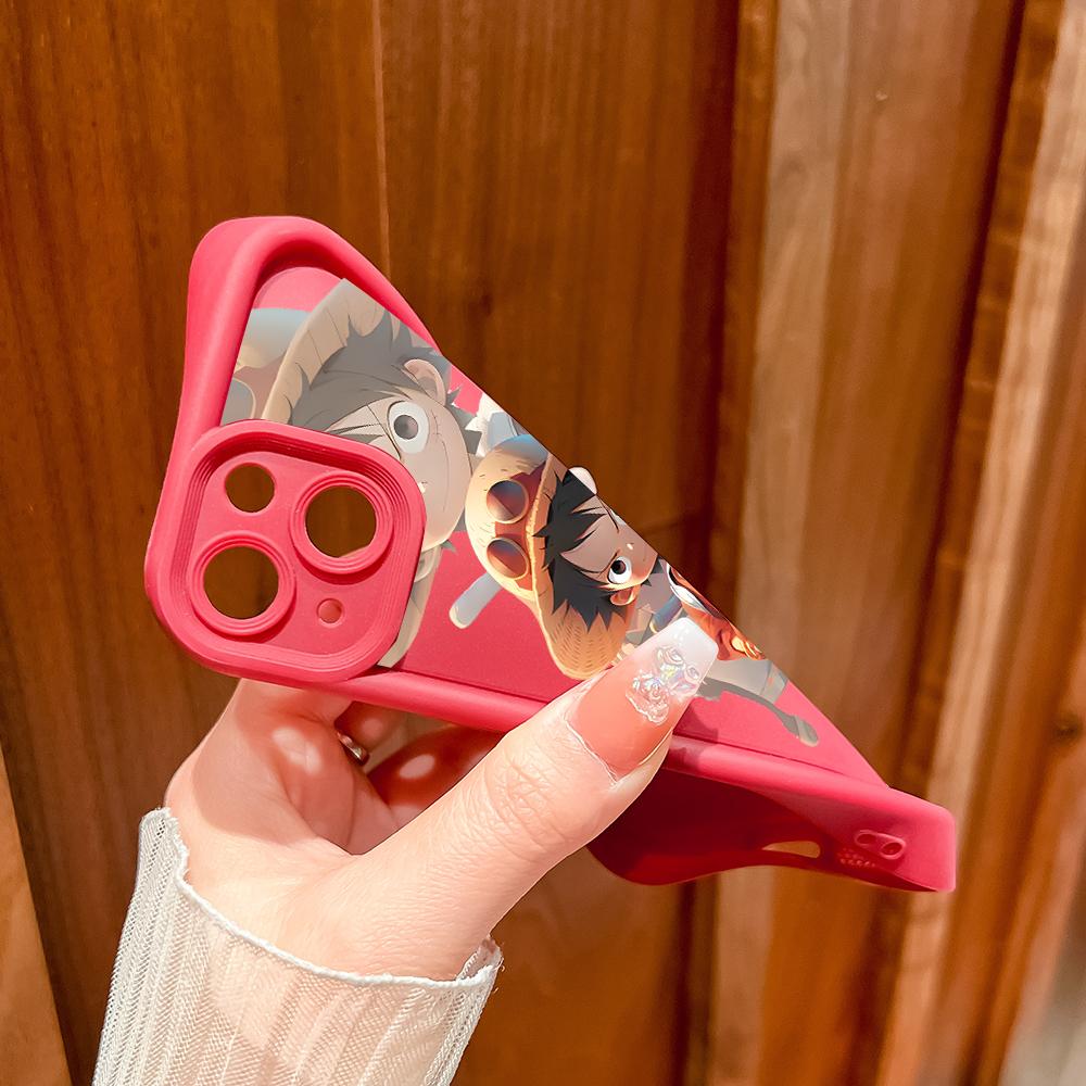 Soft Silicone Square Ladder Printing Pattern Phone Casing Full Cover Camera Shockproof Protection Rubber Case for OPPO Realme