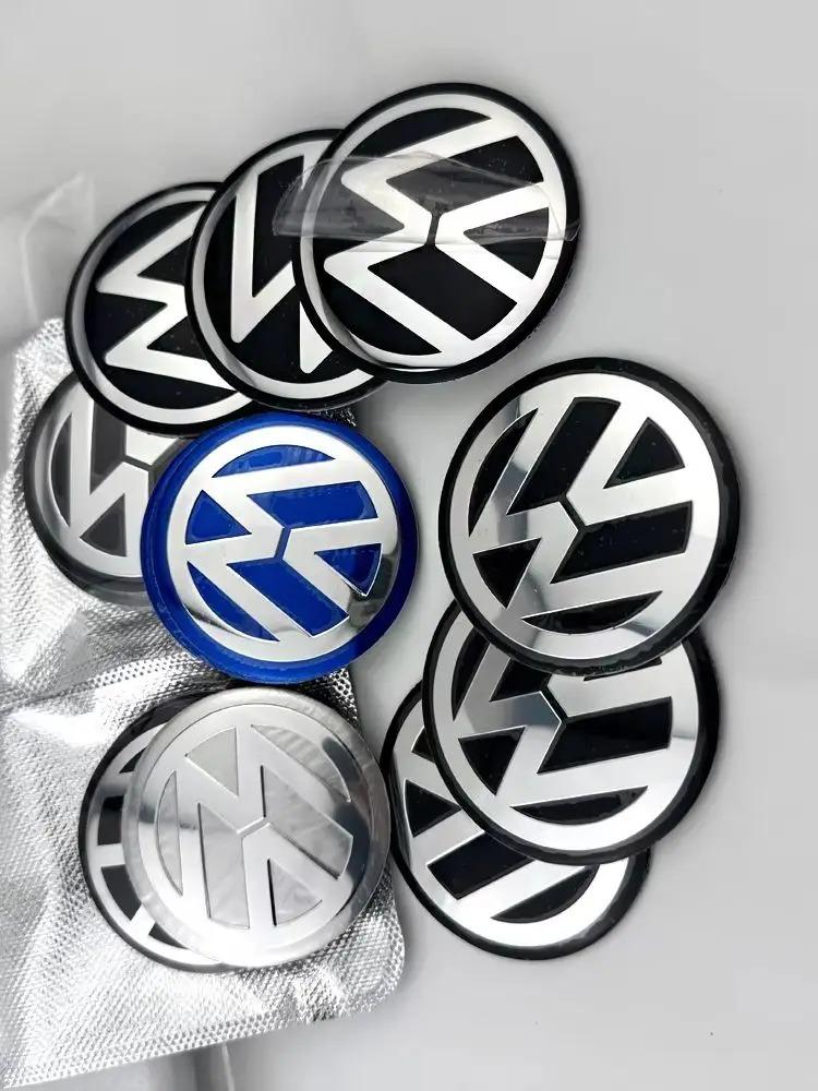 4Pcs For Volkswagen R-Line R GTI Polo Passat T5 Golf Scirocco 56mm 65MM Car Wheel Stickers Center Hub Cap Car Emblem Badge Decal mbc1