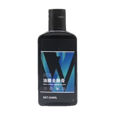 Decapant de sticlă de 250 ml Reface sticla pentru a curăța pentru sticlă din față Cremă de îndepărtare a peliculei de ulei Agent de curățare a peliculei de ulei Dispozitiv de îndepărtare a petelor de apă