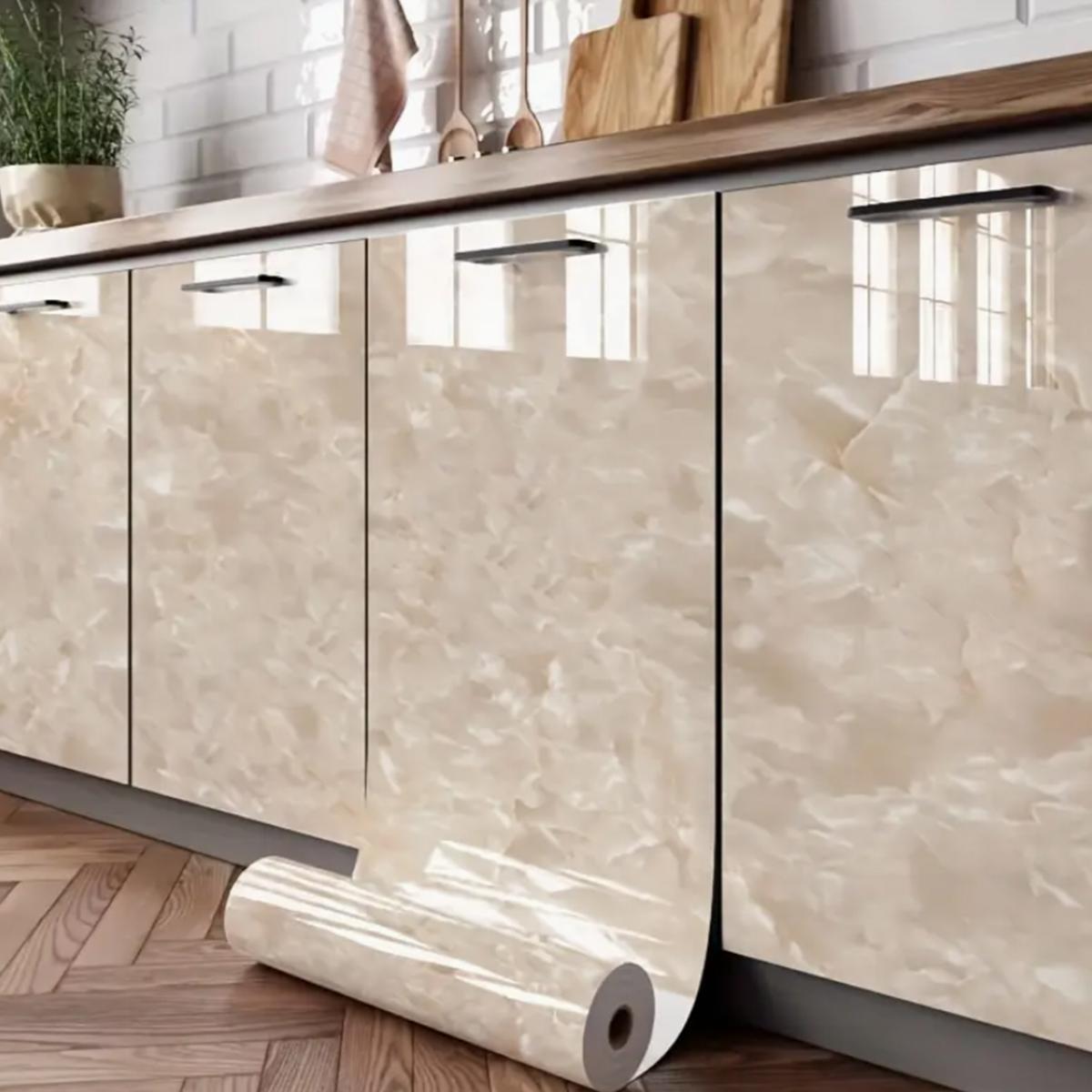 

Современный Мраморный ПВХ Самоклеящийся Декор Обои Сделай Сам Ванная Кухня Шкафы Стена Контактная Бумага Винил Водонепроницаемые Наклейки на Стену 40cm x 100cm