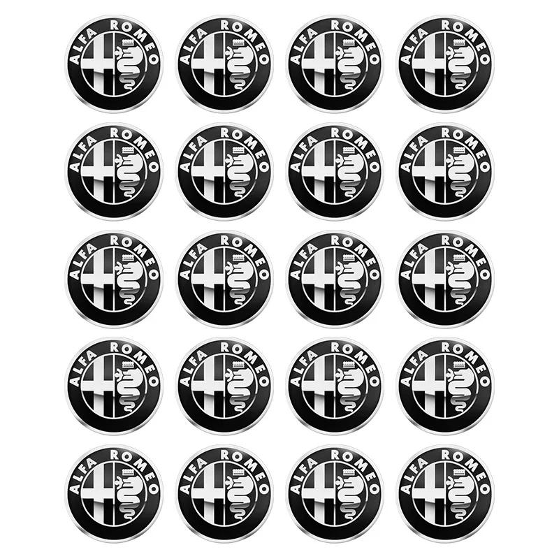 Car Stickers For Alfa Romeo 11mm 14mm Car Remote Key Sticker Aluminum Badge For Alfa Romeo 159 Sportwagon Giulietta Mito 147 156