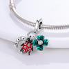 Lucky Four Leaf Clover Deamcatcher Horseshoe Dangle Charms Fit Bracelets Necklace Copper Original Women Jewelry Making