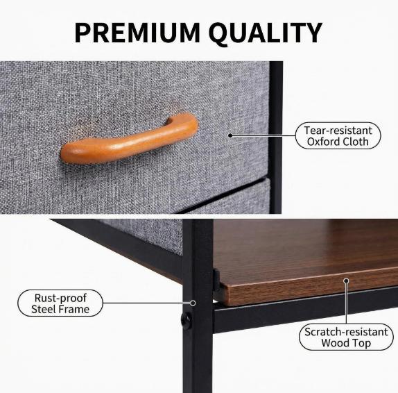 2026 Fabric Drawer Cabinet, Bedroom Nightstand, Living Room Storage Cabinet, Home Furniture Organizer, Floor Storage Cabinet