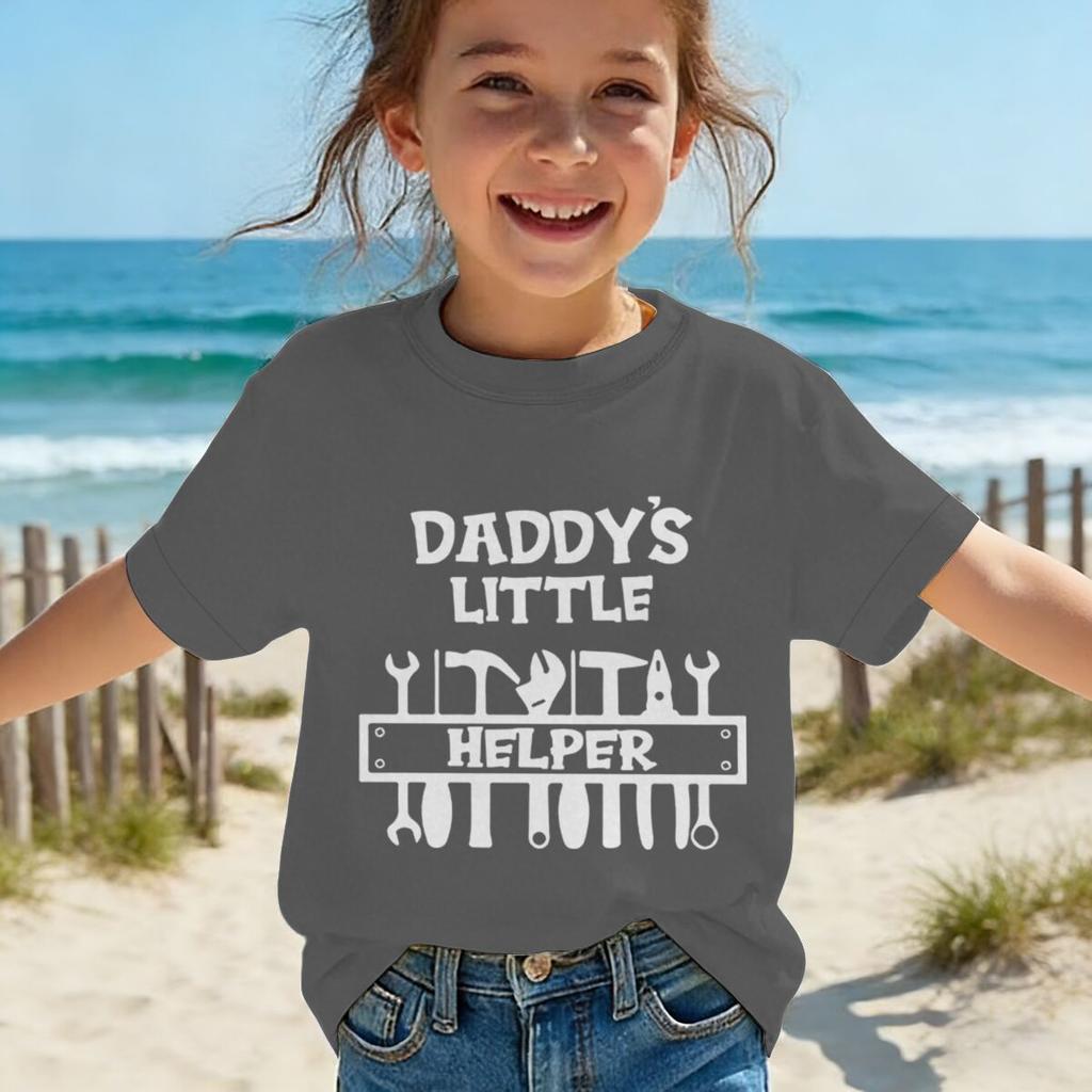Daddys Little Helper Tshirt Soft ShortSleeve Tee Tool Graphic Cotton Baby Clothing Fathers Day Gift Girl Boy Clothes