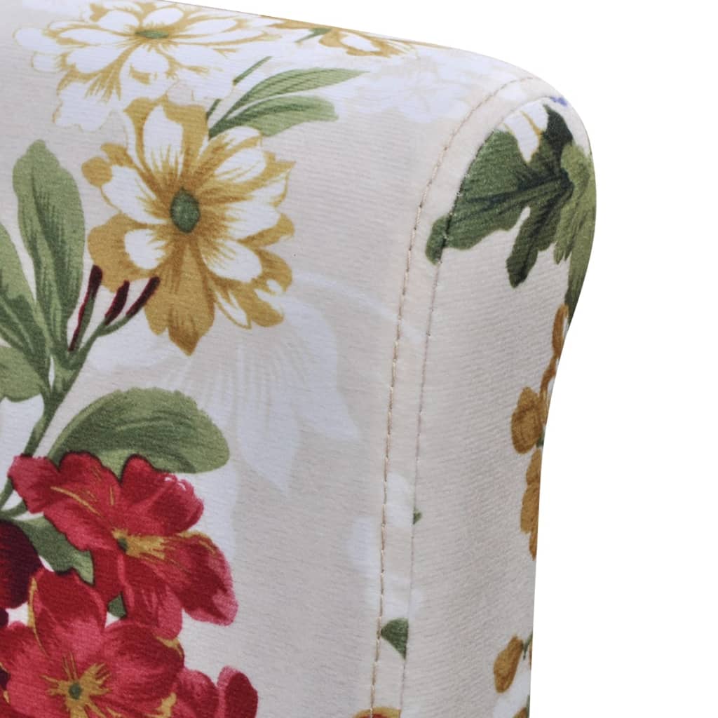 Vidaxl Dining Chairs, 4 Pcs, Multicolour, Fabric