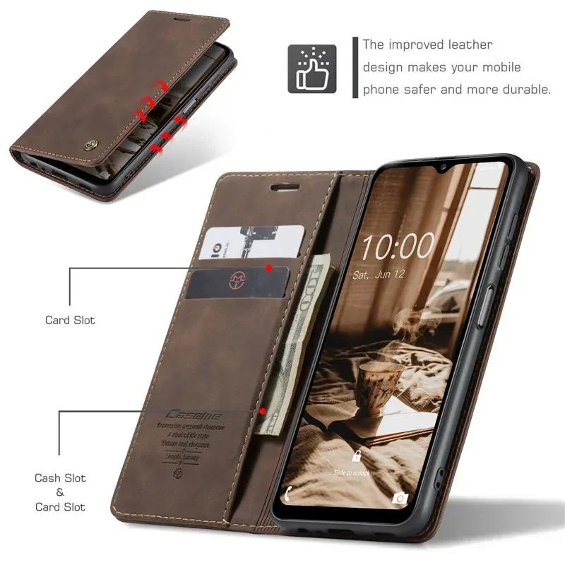 CaseMe Leather Phone Case for Samsung Galaxy A57 5G A37 A17 A56 A36 A26 A16 A55 A35 A25 A15 A14 A34 A54 A13 A53 A13 Wallet Cover